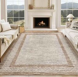 New Extra Large Area Rug 10x13 Modern Geometric Rug Non Slip Washable