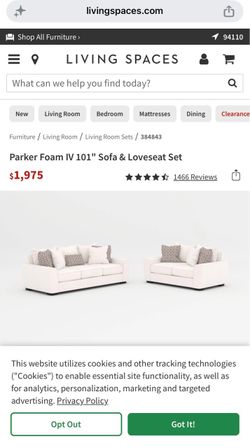 Living Spaces Parker Foam IV Sofa & Loveseat Set – Extremely Comfortable