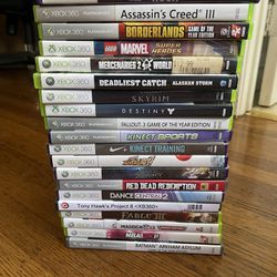 Xbox 360 Bundle (Kinect, 2 Controllers, Battery Packs, 21 Games)