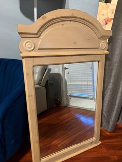 Large Wood Framed Wall Mirror