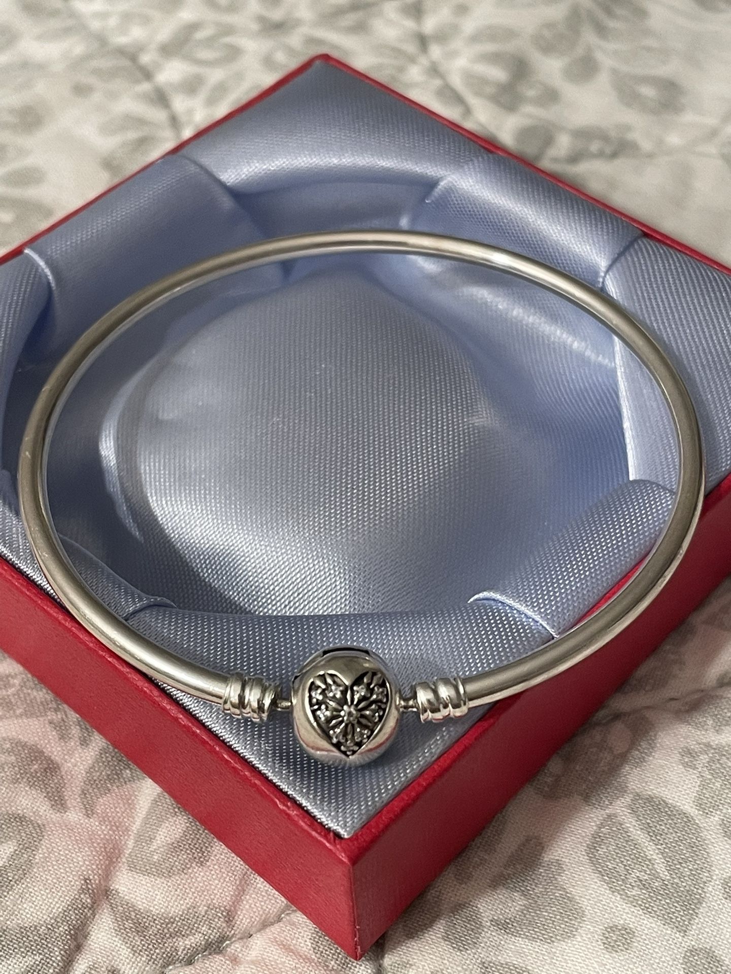 Pandora You Melt My Heart Sterling Bangle Charm Bracelet