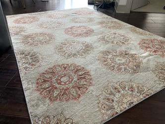 Bohemian Floral Mandala Rug - 5’ X 7.5’