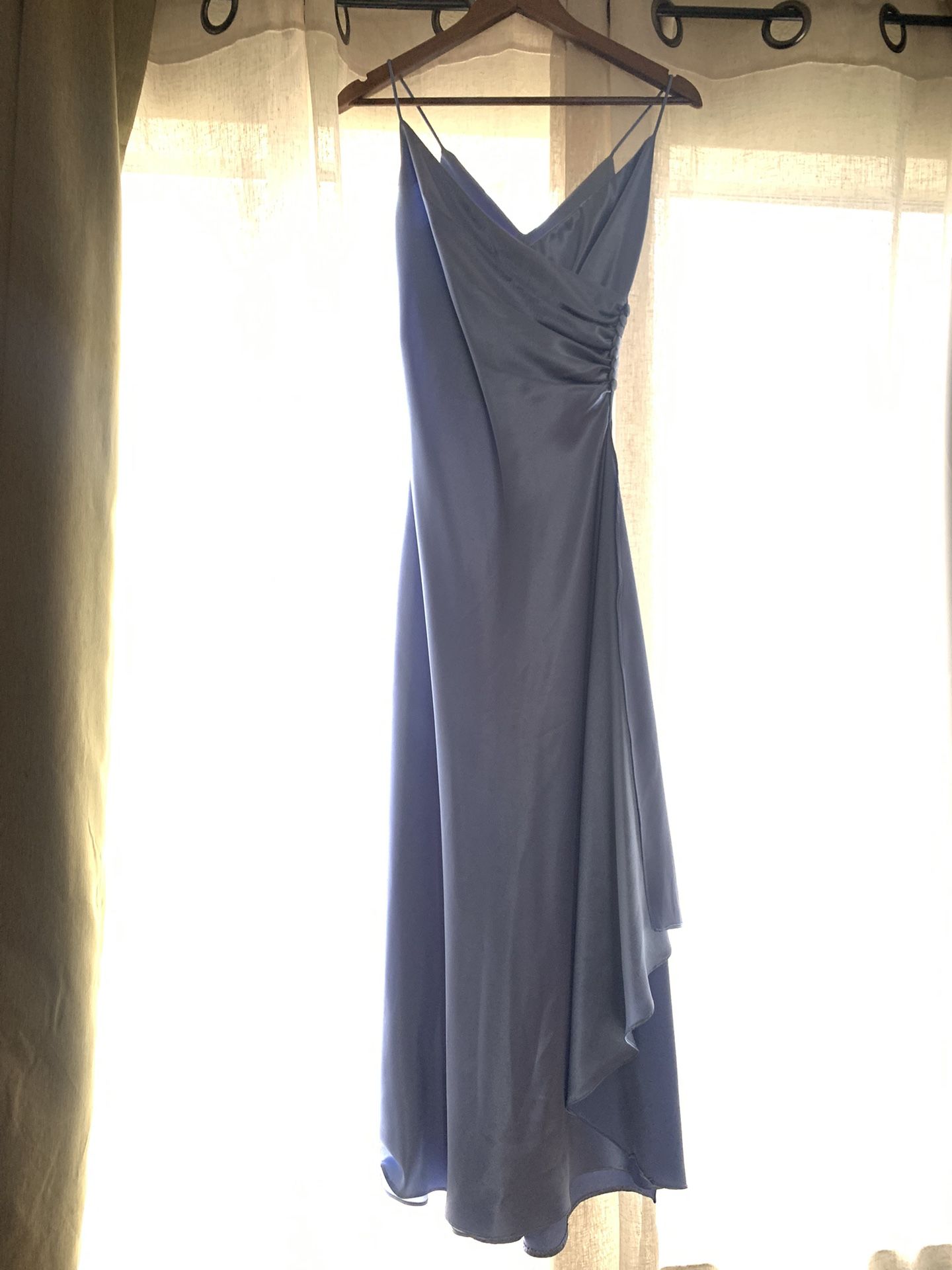 Vintage Satin Blue Dress 