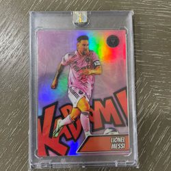 2023 Lionel Messi Kaboom Pink Refractor Inter Miami Collectibles Card