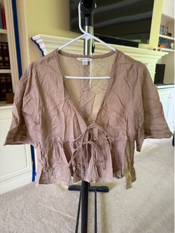 AE Tie Front Flyaway Blouse