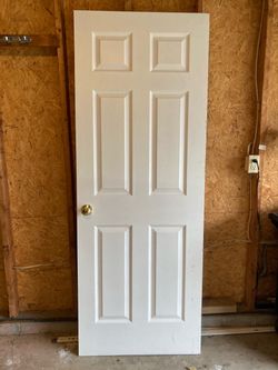 White interior wood door