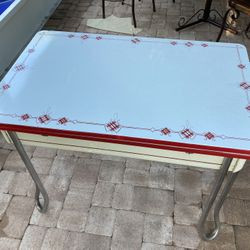 Vintage Enamel Table