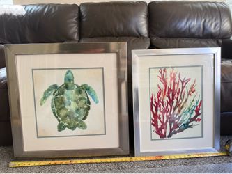 Wall art turtle beach coral
