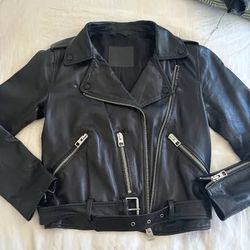 All Saints Leather  Jacket- Balfern Size 8