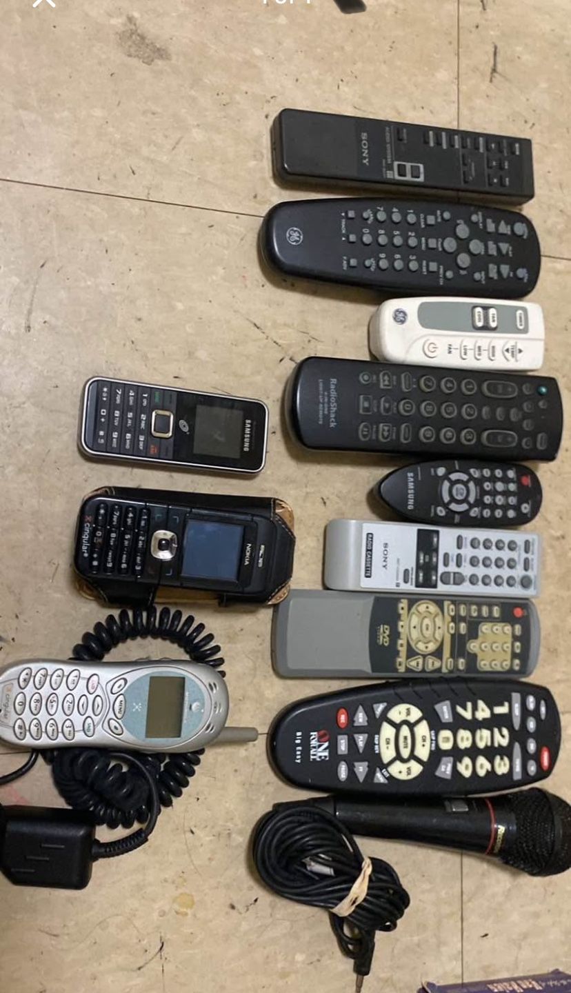 Remote Controls and Old Phones NOT TESTED