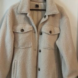 Short Coat Fully Lined  Color Light Tan Size L New