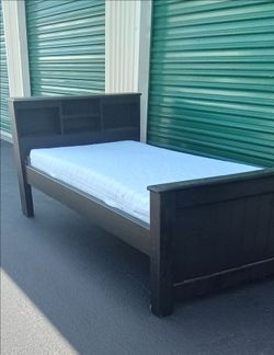 TWIN BED FRAME WITH BOARD AND MATTRESS