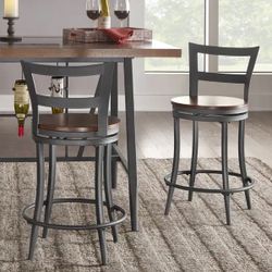 Thompson Counter Height Swivel Stools (Set of 2)
