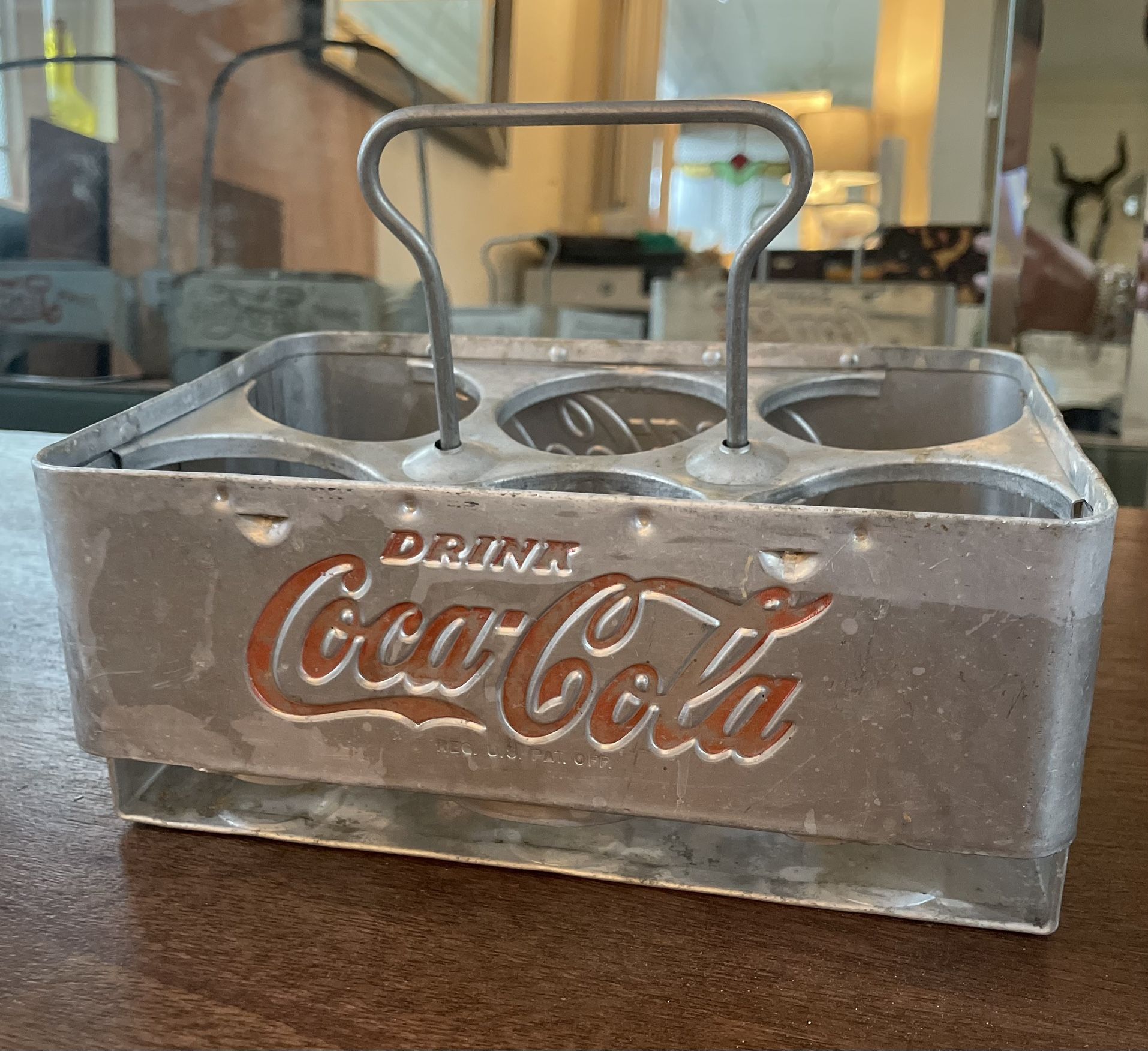 RARE Vintage 1950’s aluminum Coca Cola & Pepsi 6-pack holders. Collector’s piece