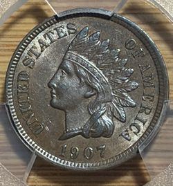 1907 PCGS GRADED INDIAN HEAD PENNY CENT!!