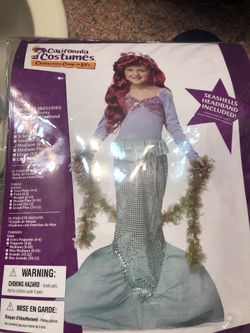 Mermaid Girls Costume Medium Size 8-10