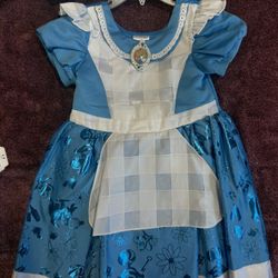 Alice In Wonderland Disney Store Dress Size 4
