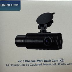 4K 3 Channel WIFI Dash Camera X5