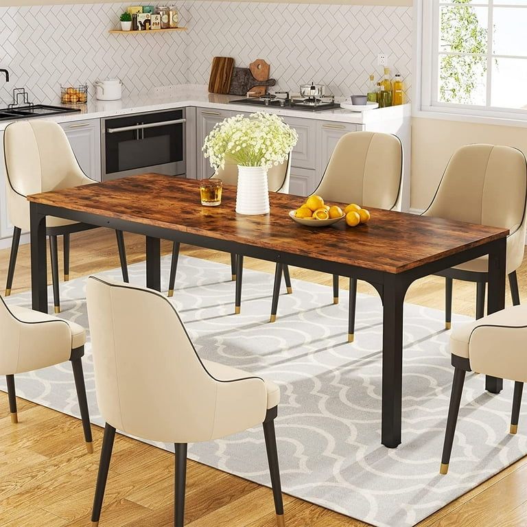 Tribesigns Dining Table for Person, 78 inch Long Rectangular