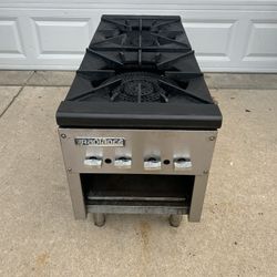 Double stock pot stove