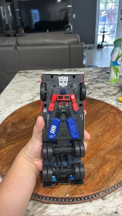 Jada Toys Transformers G1 Optimus Prime Truck with Robot on Chassis DIE-CAST Car, 1: 24 Scale Vehicle, 100% Metal, Red 99524