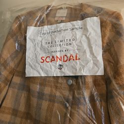 New - Production Sample From ABC Scandal - Plaid Cape