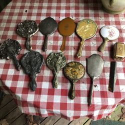vintage/antique hand held mirrors 