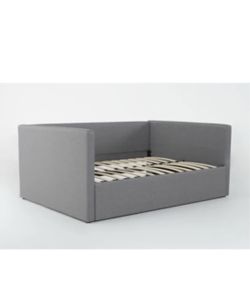 Emmerson IV Grey Full Upholstered Daybed With Pull-Out Twin Trundle / Storage Unit