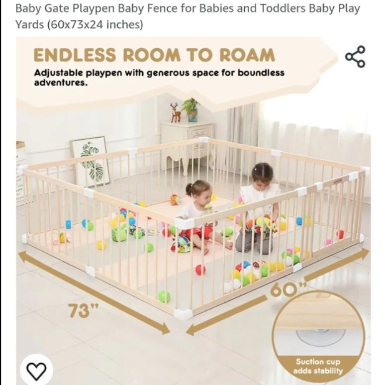 Baby Playpen With Gate, New Unused Opened Box. 