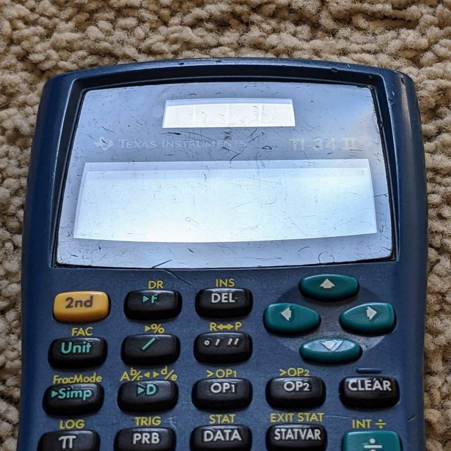 Texas Instruments TI 34 II handheld scientific solar powered calculator