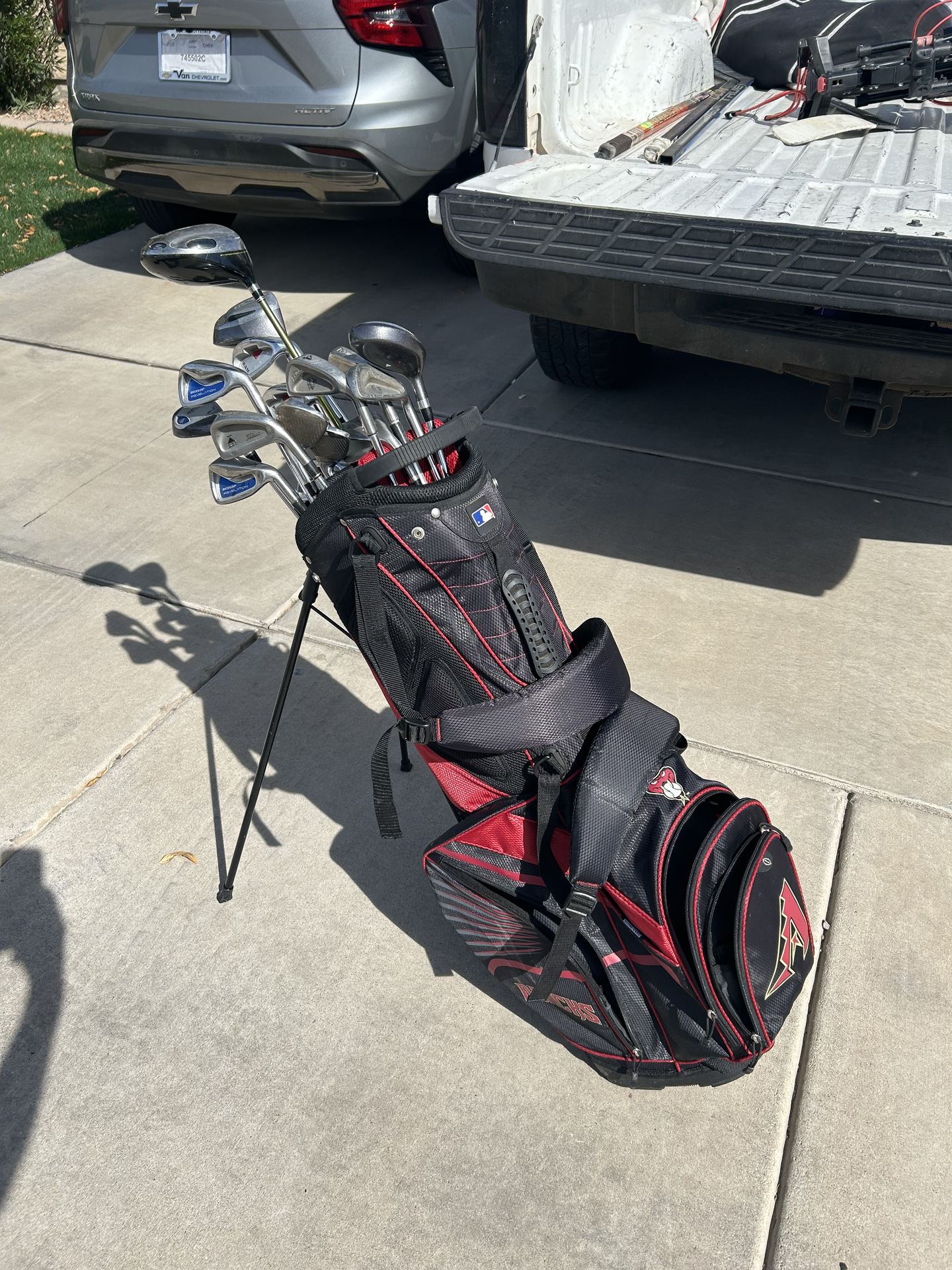 Golf bag and clubs