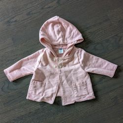 Old Navy Girl's Buttoned Top Cardigan Hoodie, Dusty Pink 0-3 Months