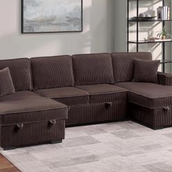 New Sleeper Sectional Sofa Couch! Includes Free Delivery 🚚!
