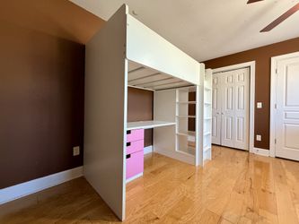 IKEA Loft Bed with Desk (includes mattress)