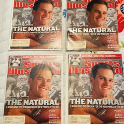 ( 4 ) Tom Brady Sports Illustrated Magazines In Like New Conditions