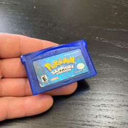 AUTHENTIC POKEMON SAPHIRE VERSION WITH NEW SAVE BATTERY INSTALLED 