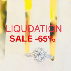 Engagement Ring NATURAL DIAMONDS 💎 VALENTINES DAY LIQUIDATION  💝SALE -65%