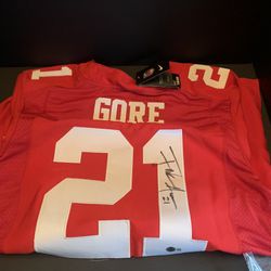 Frank Gore Signed 49ers Nike Jersey