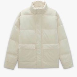 ZARA Puffer Jacket in Ecru