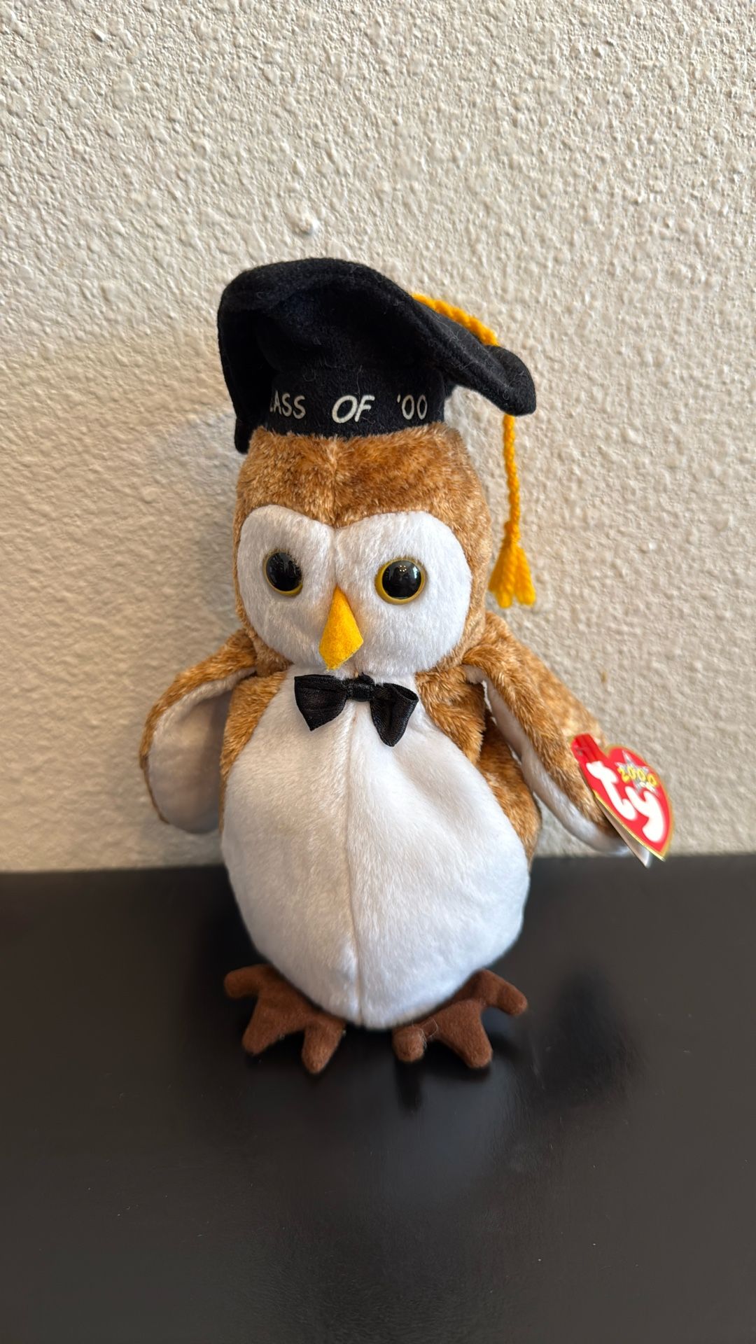 Vintage TY Wisest Beanie Baby With Error -2000 Date of Birth