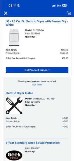 LG washer & dryer set