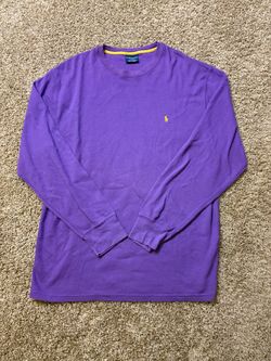 Polo Ralph Lauren Sleepwear Thermal Waffle Knit Shirt Mens Size XL Purple