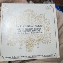 An Evening of Music 1972-73 Concert Chorus and Madrigal Singers Granby HS Norfolk Va