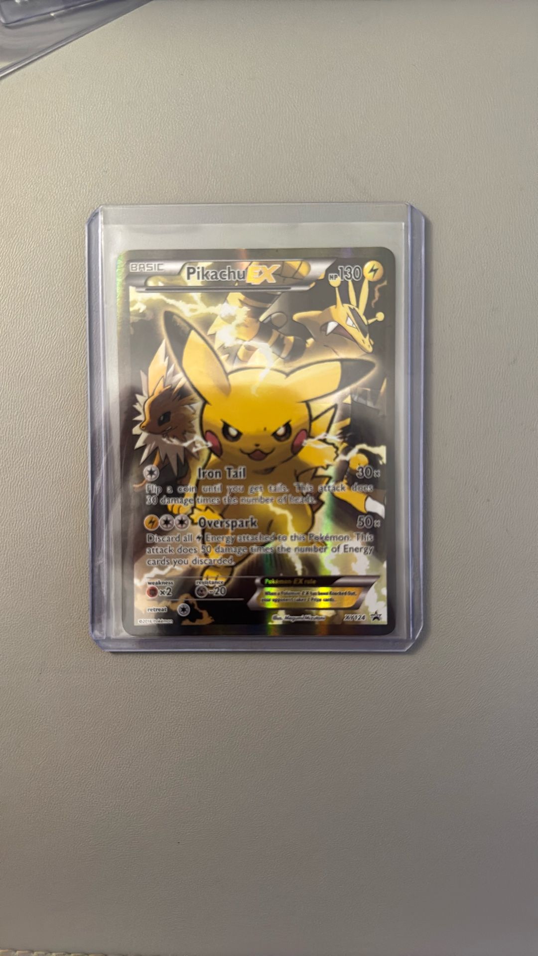 2016 Pokémon XY BLACK STAR PROMO RED & BLUE COIL FULL ART PIKACHU EX