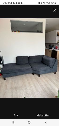 Dark grey 2 piece sectional