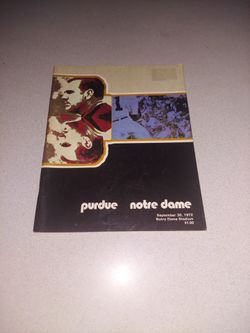 VINTAGE PURDUE VS NOTRE DAME SEPTEMBER 30, 1972 FOOTBALL PROGRAM