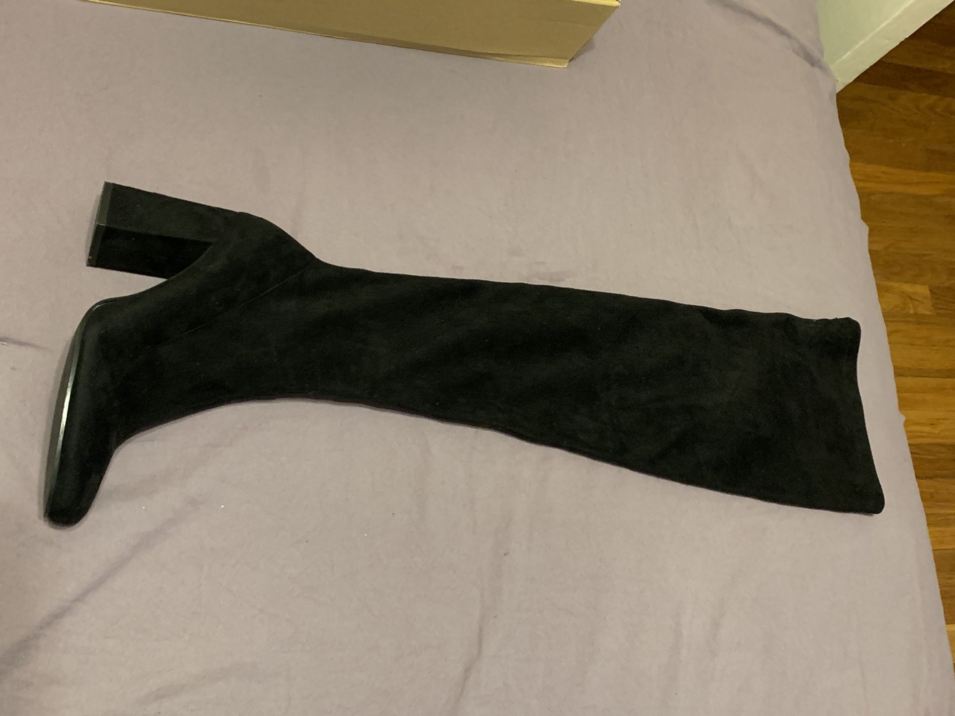 BootsHigh Knee Suede - ZARA