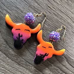 Cow Sunset Earrings