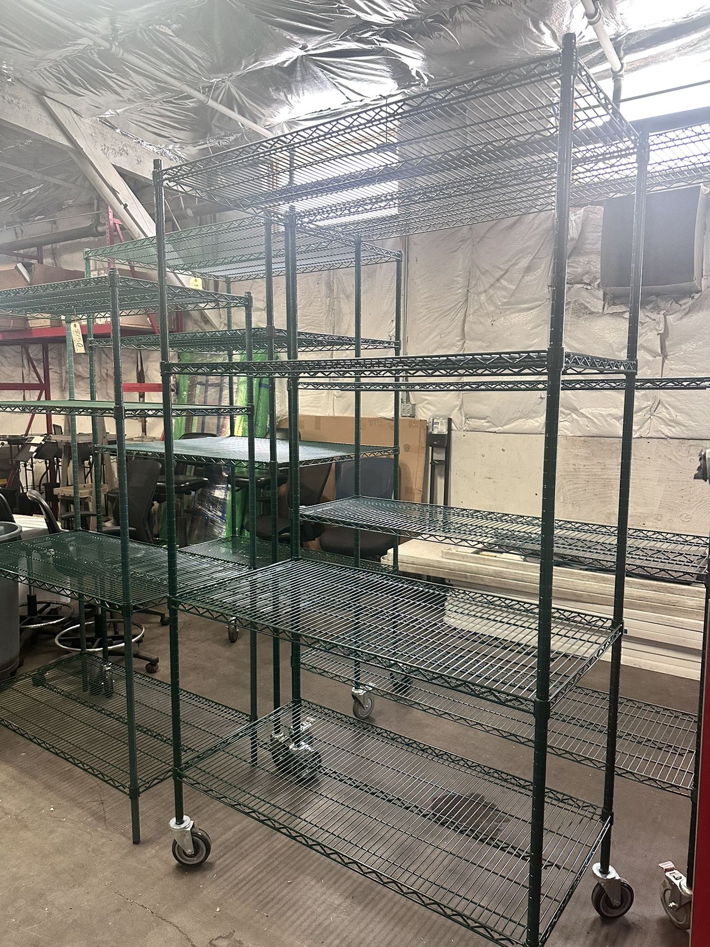 Green Walk In Racks