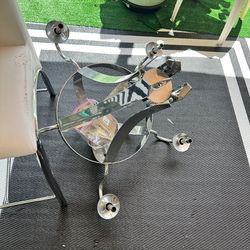 Modern chandelier and a 24 “ barstool